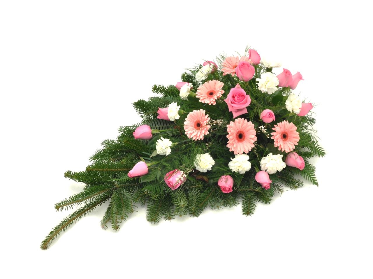 Bukett mit rosa-weißen Blumen